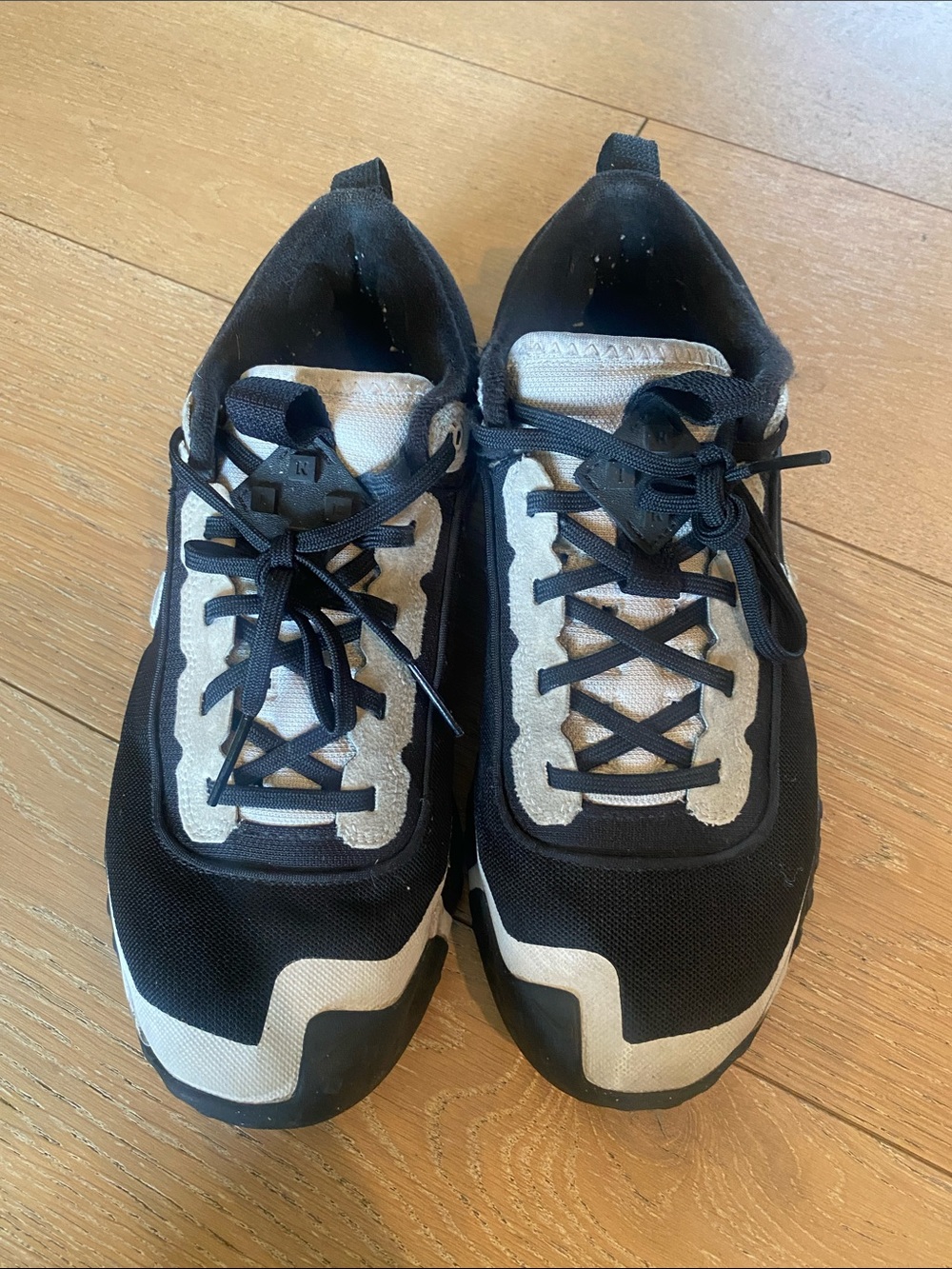 Men's Black and White Turf Athletic Sneakers